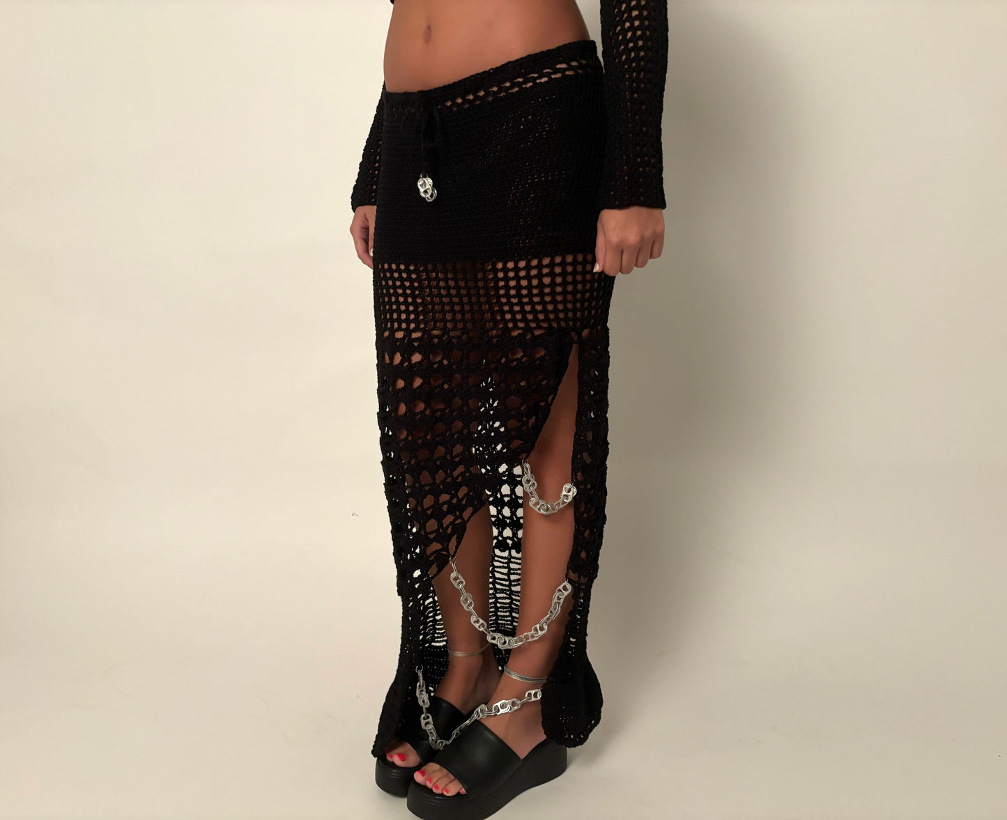 Ágape Black Maxi Skirt