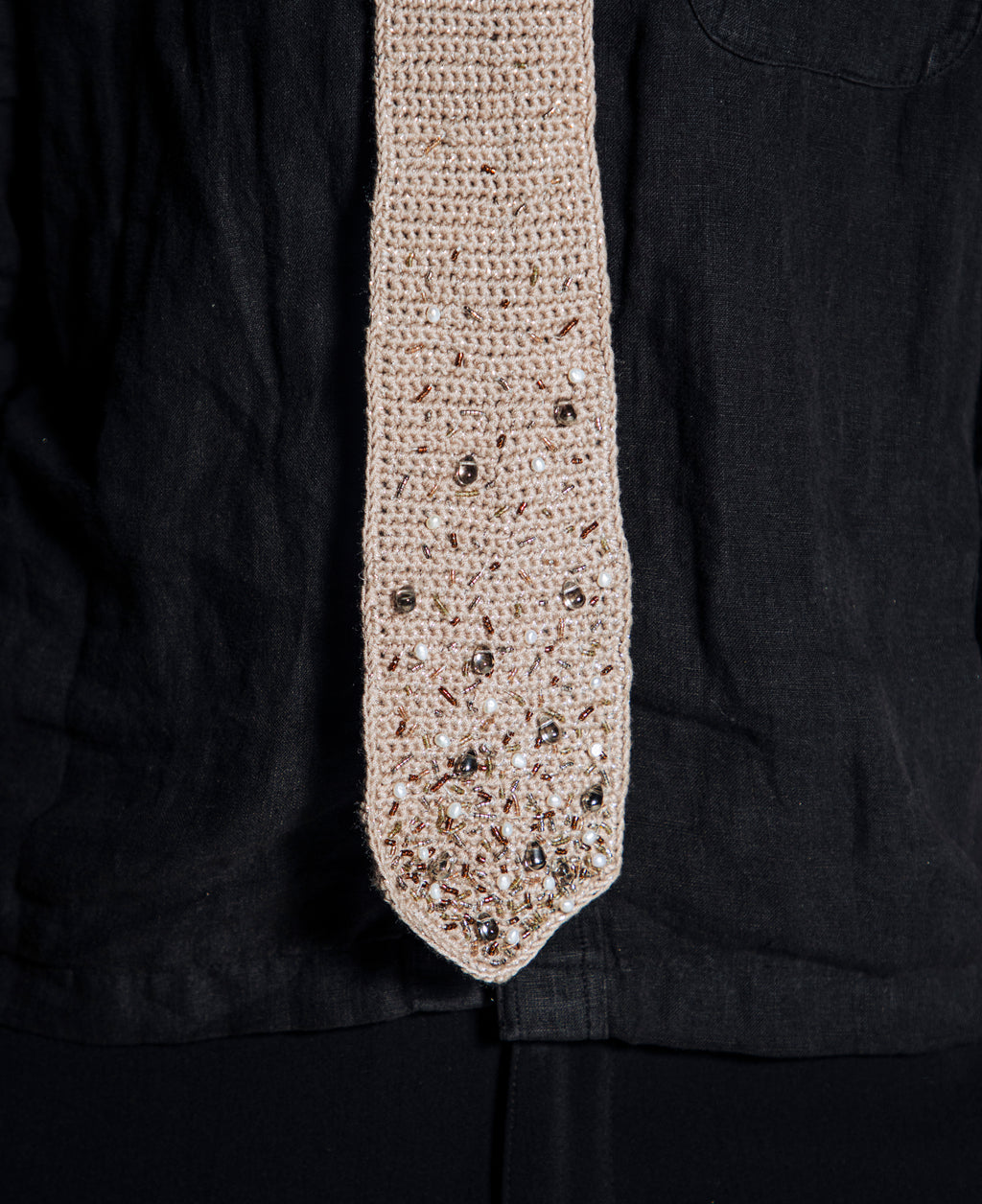 Beaded Crochet Tie